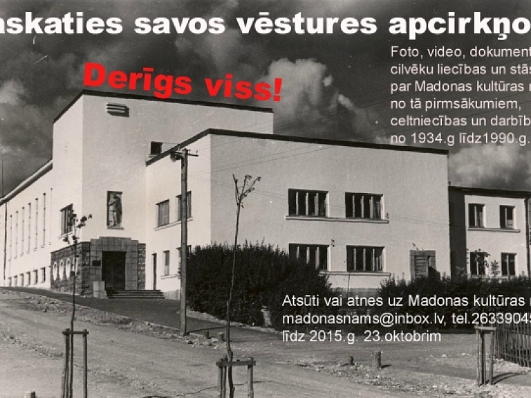 Madoniešus aicina piedalīties akcijā "Paskaties savos vēstures apcirkņos"