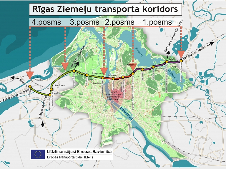 Izstrādāts Rīgas Ziemeļu transporta koridora 1.posma būvprojekts

