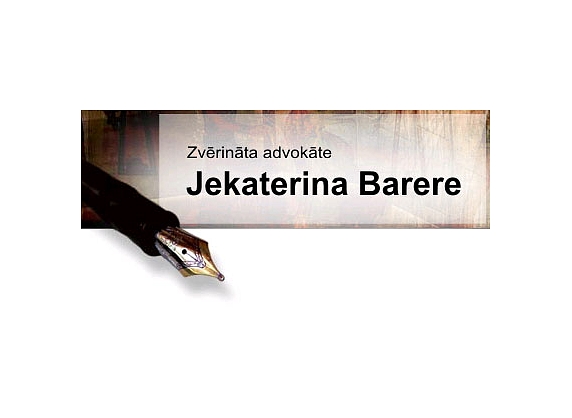 Zvērināta advokāte - Jekaterina Barere