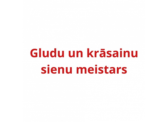 Gludu un krāsainu sienu meistars